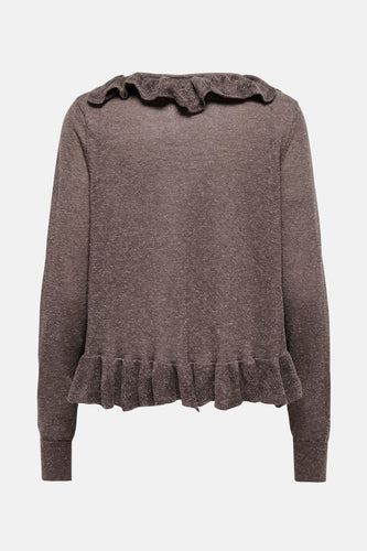 ONLLOUI LS FRILL CARDIGAN OX KNT
