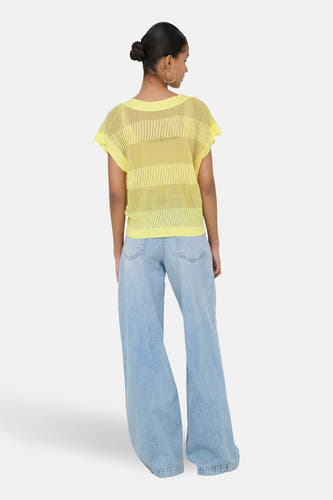 Giletkorte zonder mouw - geel