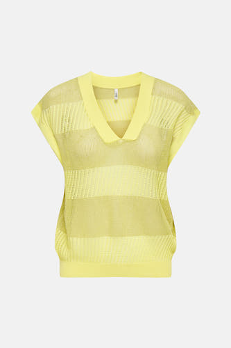 Giletkorte zonder mouw - geel