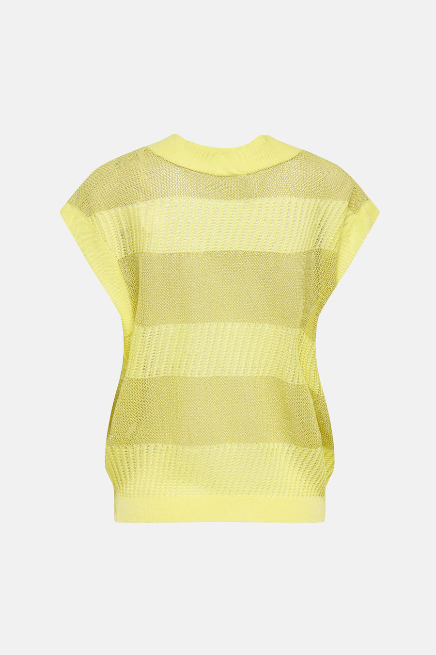 Giletkorte zonder mouw - geel