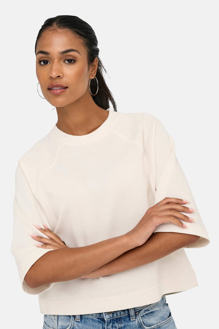 T-shirt met korte mouwen - ecru