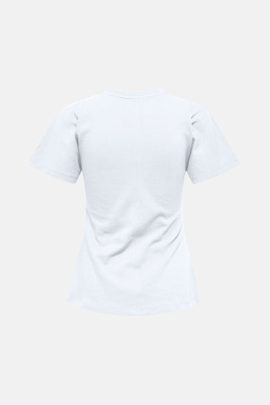 Witte top met korte mouwen van ONLY, met een subtiele plooi aan de achterkant.
