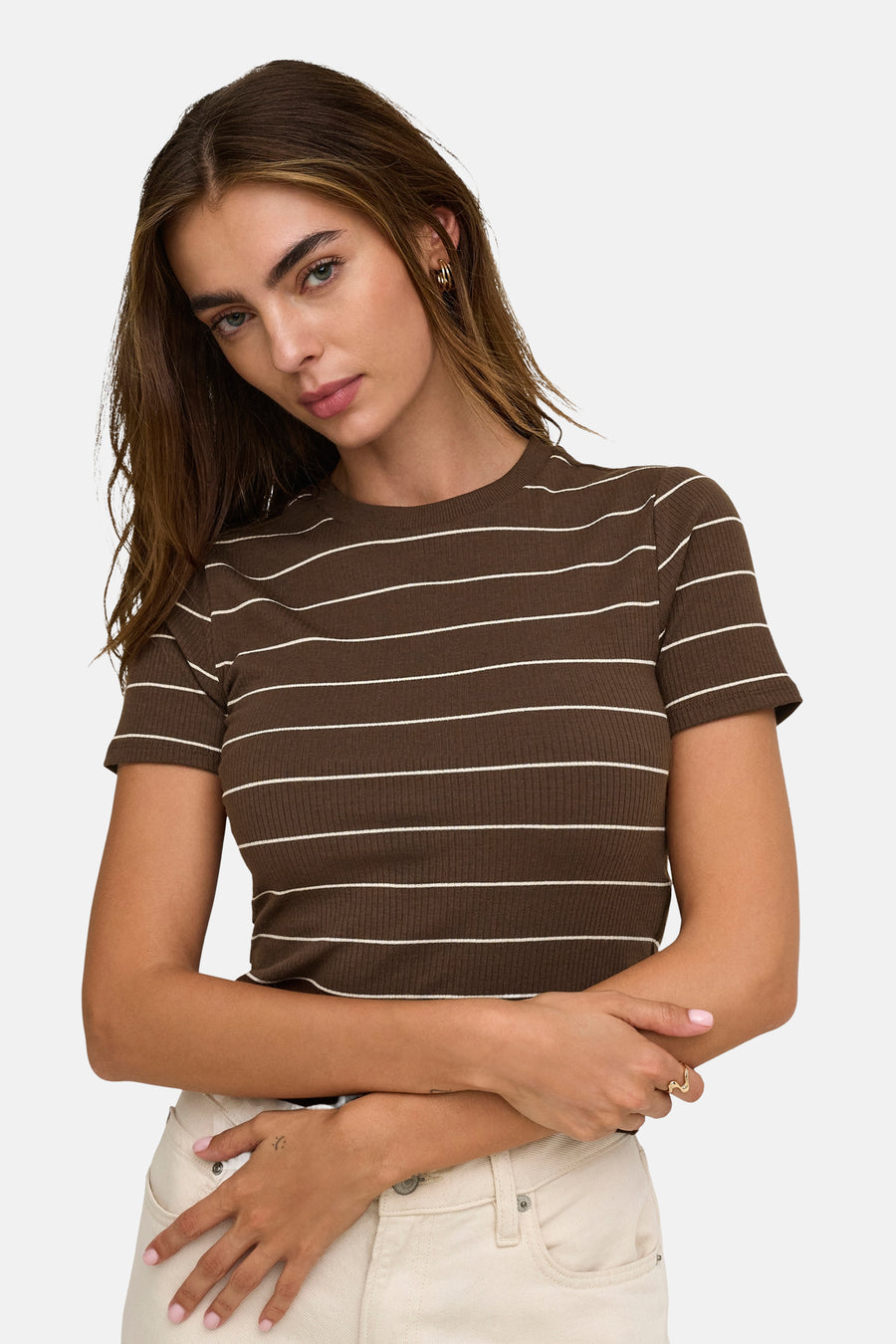 T-shirt à manches courtes - brun
