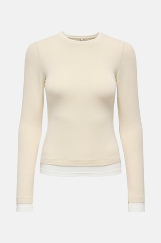 T-shirt met lange mouwen - ecru - ONLY® - 2