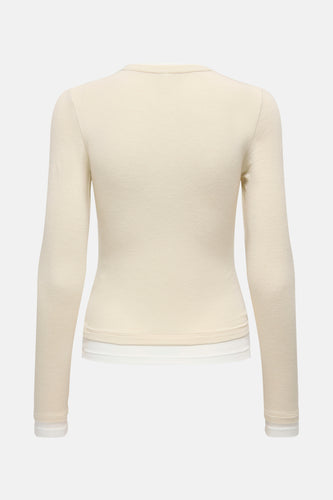 T-shirt met lange mouwen - ecru - ONLY® - 2