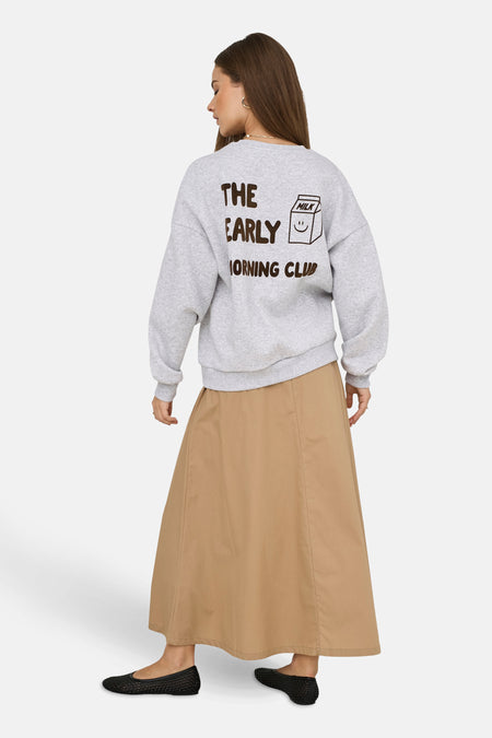 ONLZENJA L/S BOXY FLOCK PRINT CS SWT