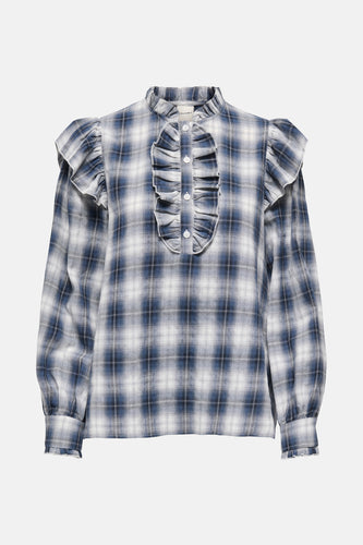 Blouse met lange mouwen - blauw