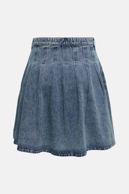 Korte rok - mid blue denim