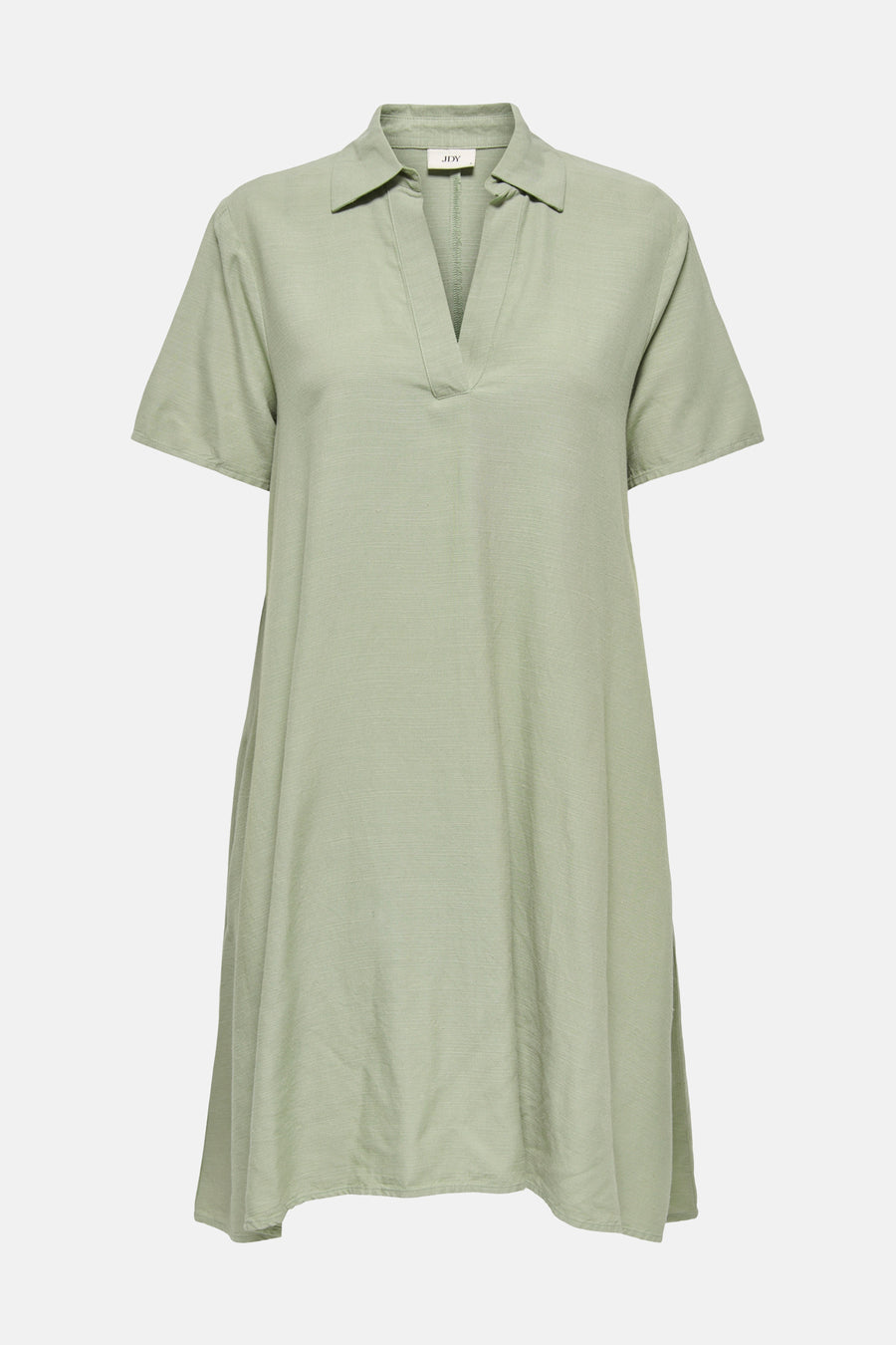 Robe verte à manches courtes de JDY, avec un col et un col en V.