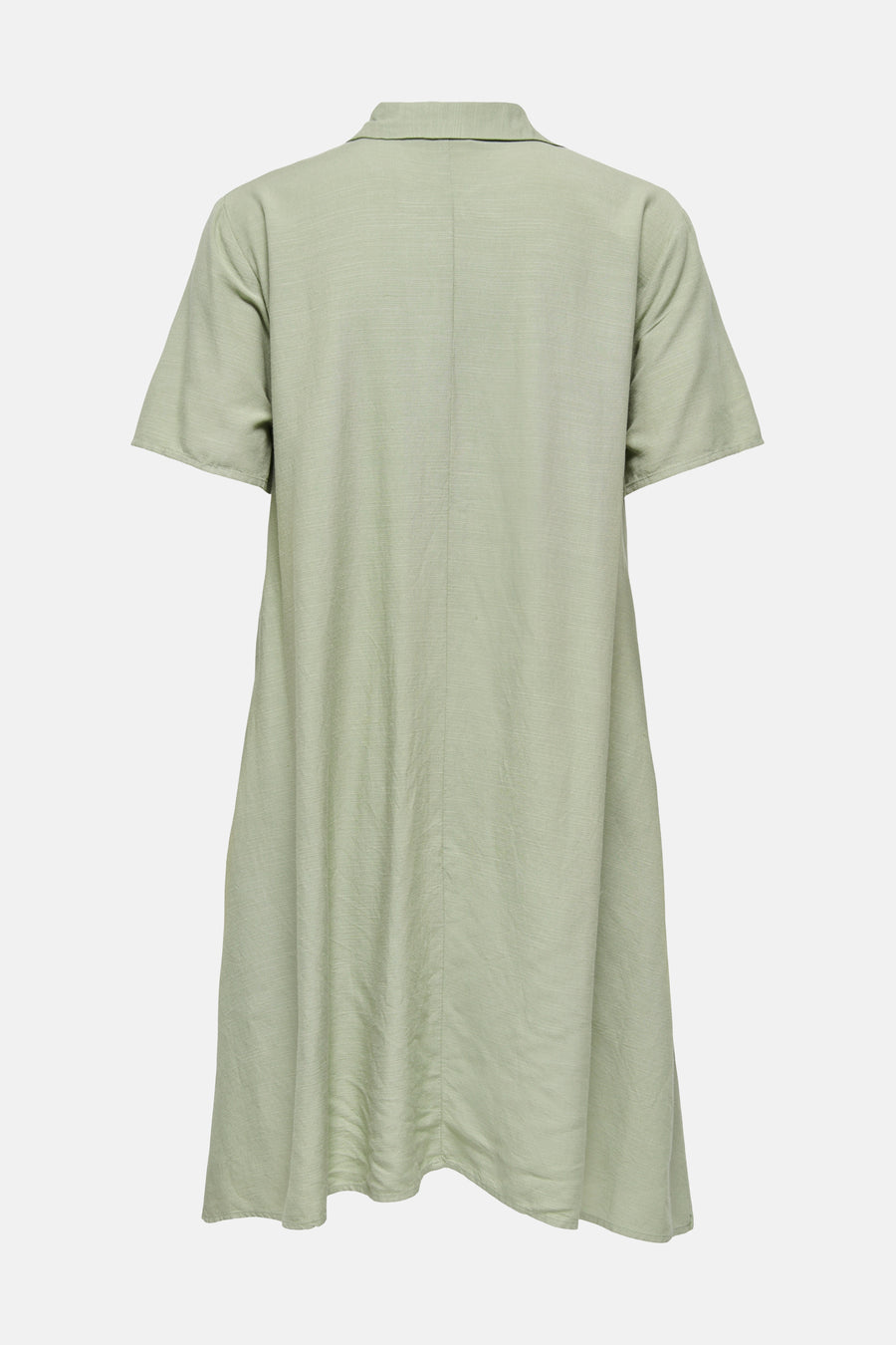 Robe verte à manches courtes de JDY, avec un col et une texture de tissu subtile.