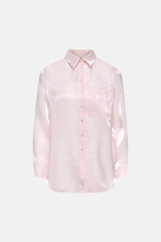 Chemise rose à manches longues de ONLY, avec une poche poitrine et une fermeture boutonnée.