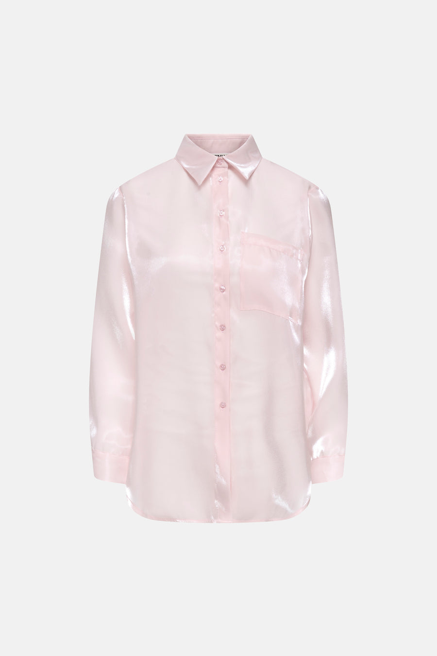 Chemise rose à manches longues de ONLY, avec une poche poitrine et une fermeture boutonnée.