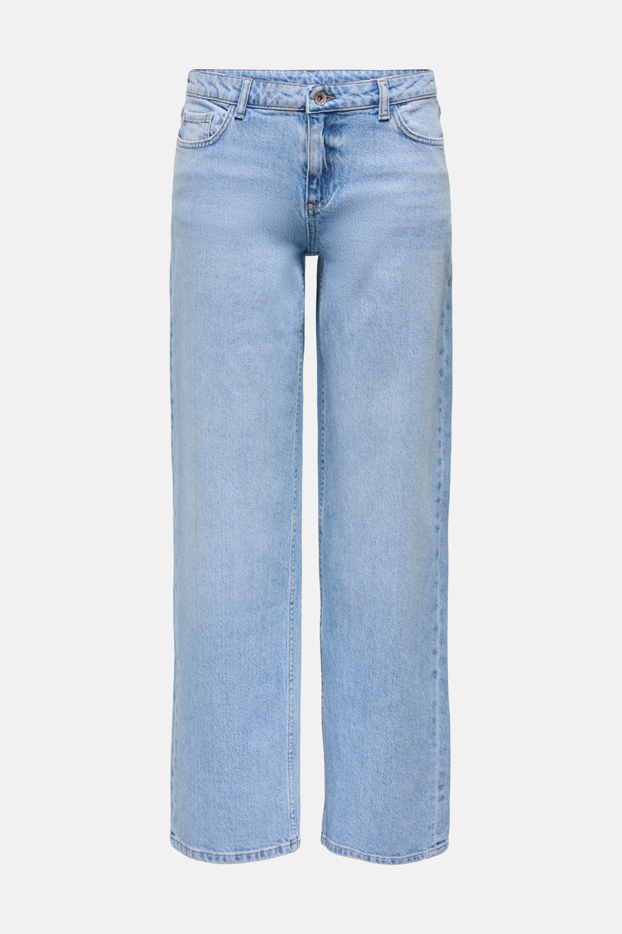 Lichtblauwe denim jeans straight van JDY, met klassieke zakken en rechte pijpen.