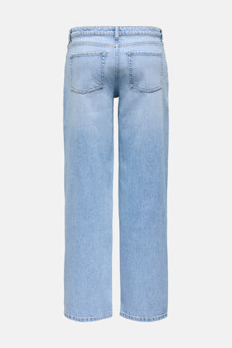 Lichtblauwe denim jeans van JDY, met rechte pijpen en achterzakken.
