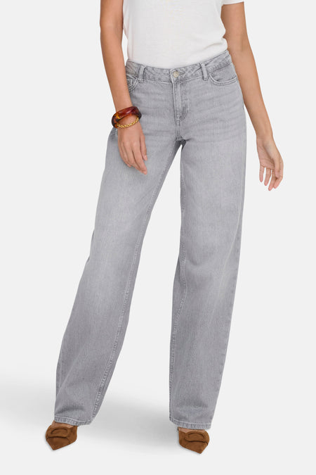 Jeans straight light grey denim - JDY