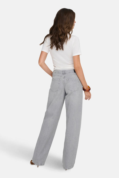 Jeans straight light grey denim - JDY