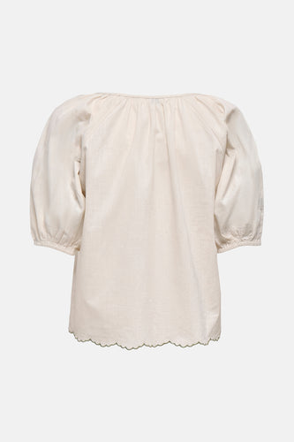 JDYFILUCA 2/4 EMBROIDERY TIE TOP WVN EXP