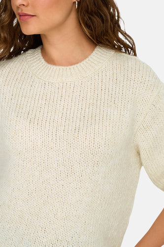 Pull met ronde hals - ecru - JDY