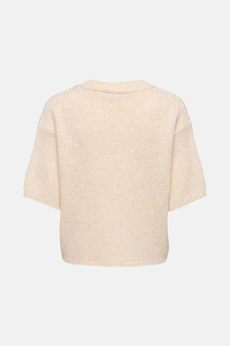 Pull met ronde hals - ecru - JDY