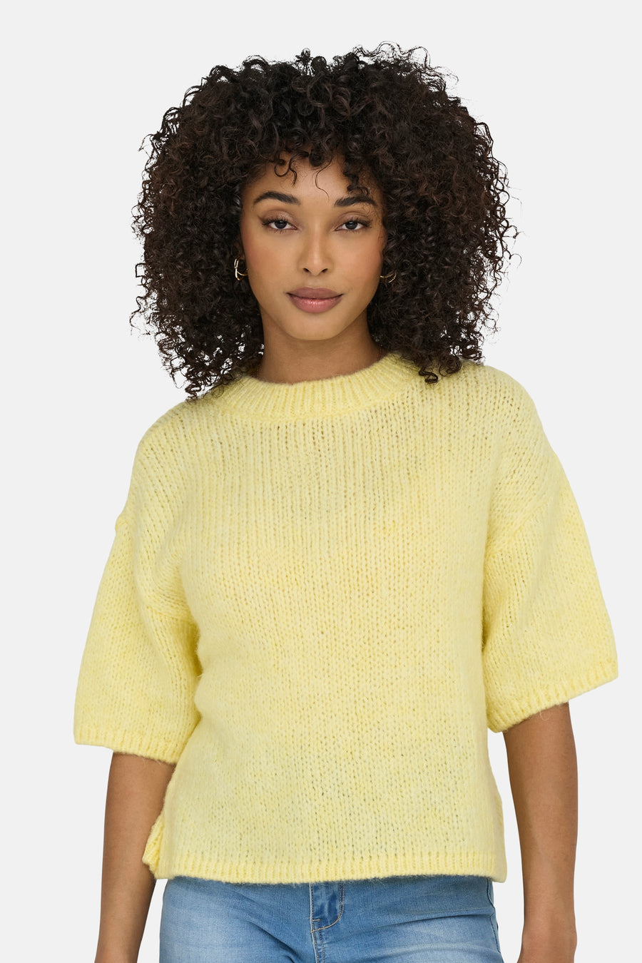 Pull met ronde hals - geel - JDY