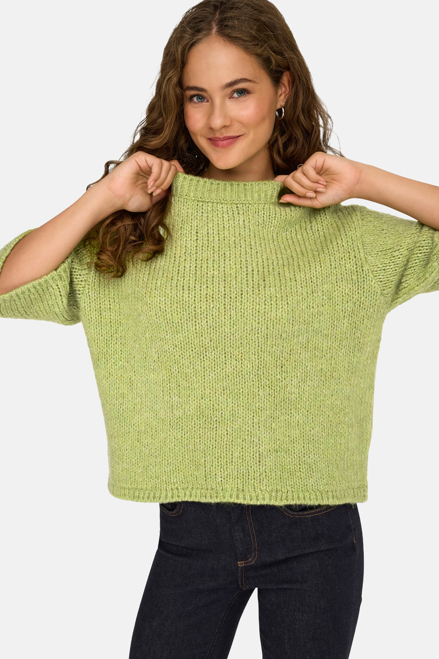 Pull met ronde hals - groen - JDY
