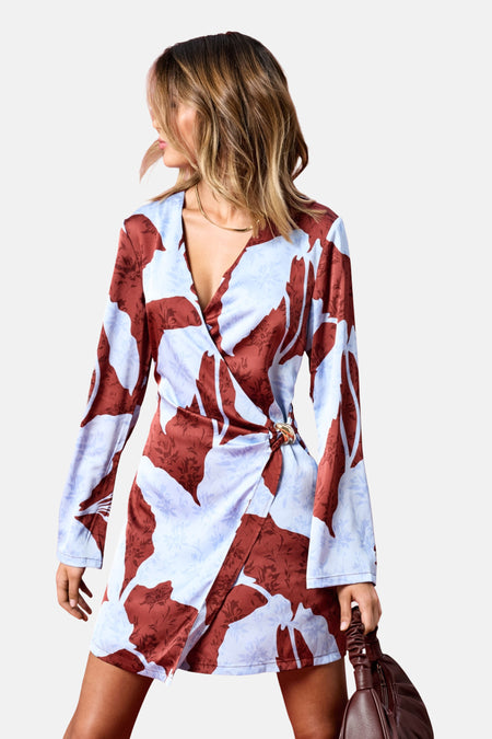 Kleedje met lange mouwen - multicolor