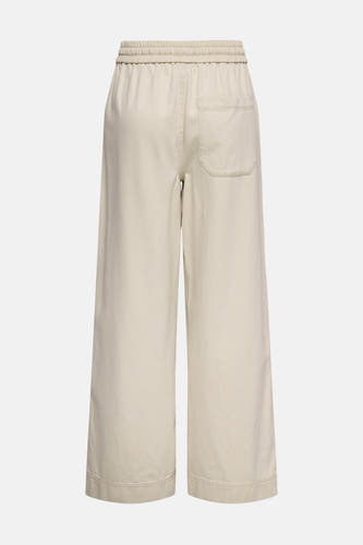 Pantalon écru de ONLY, avec une taille élastique et une poche arrière unique.