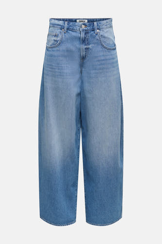 Jean avec une forme spéciale en denim bleu clair d'ONLY, avec des jambes larges et des poches.