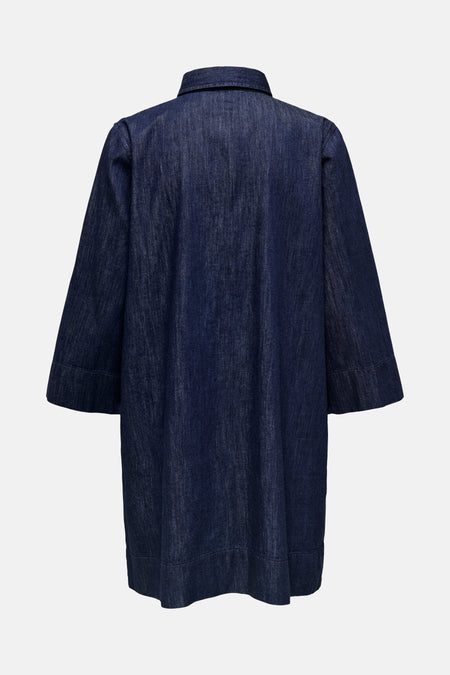 Kleedje met lange mouwen - dark blue denim