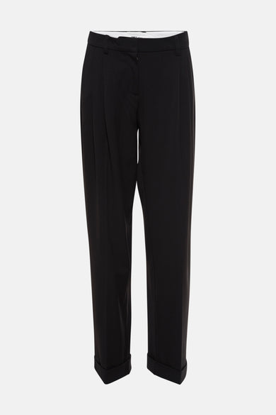 Pantalon noir ONLY® avec plis et revers.