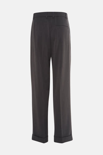 Grijze broek van ONLY, met rechte pijpen en omgeslagen zoom.
