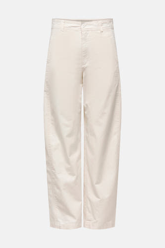 Pantalon écru de JDY, avec jambes larges et coutures ton sur ton.