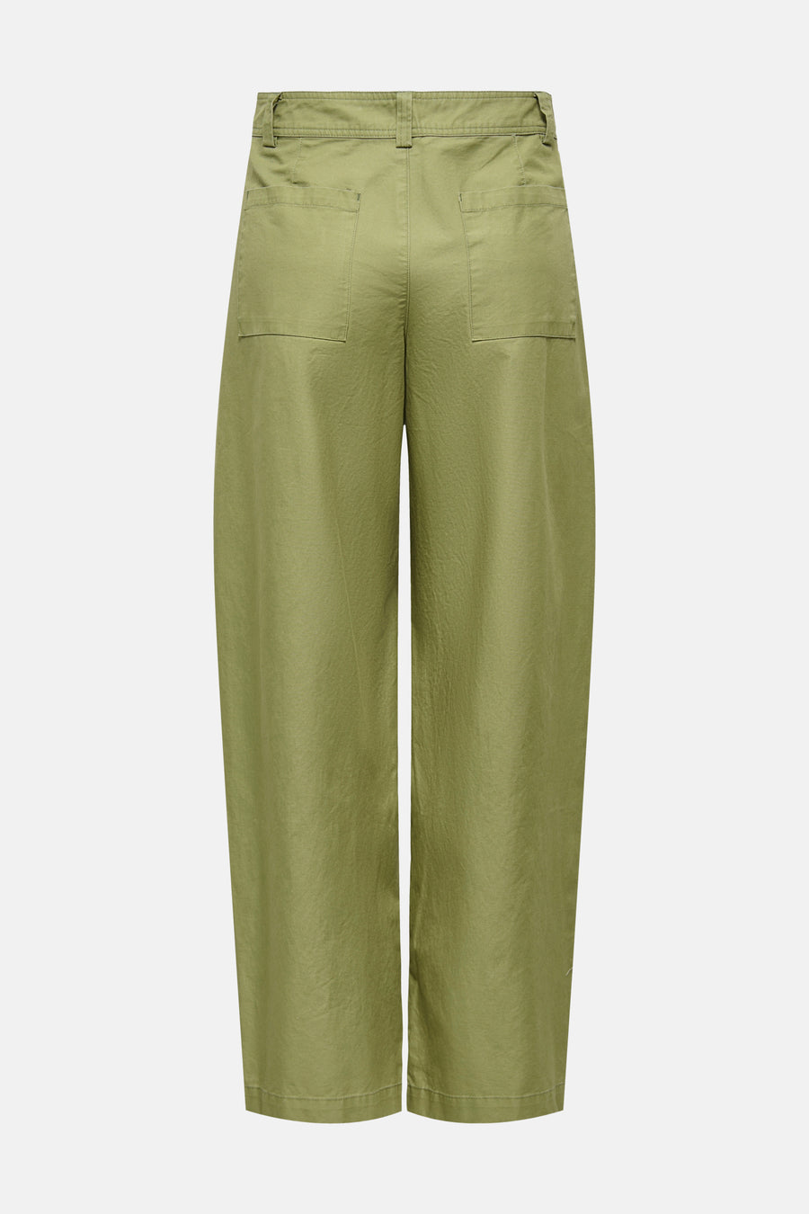 Pantalon vert de JDY à jambes larges et poches arrière.
