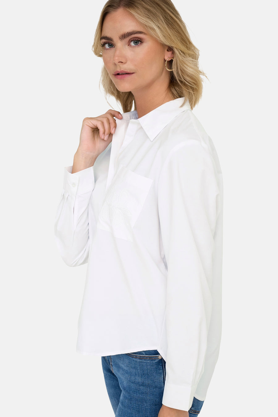 Hemd met lange mouwen - wit - JDY - 4
