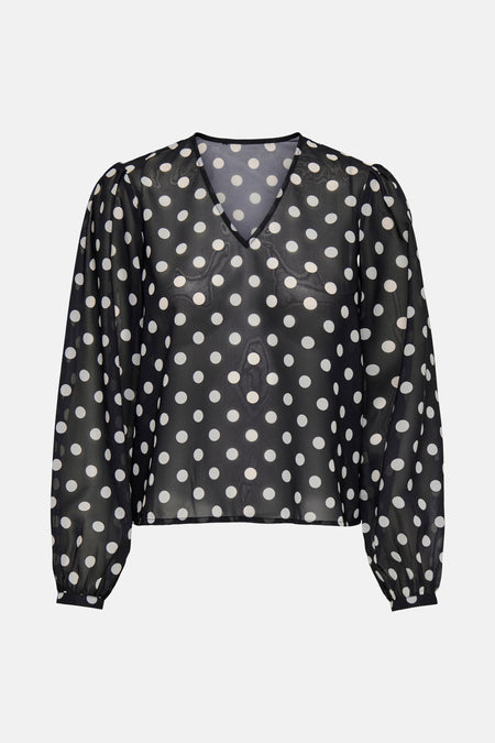 Blouse met lange mouwen - zwart