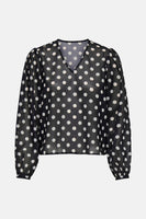 Blouse met lange mouwen - zwart