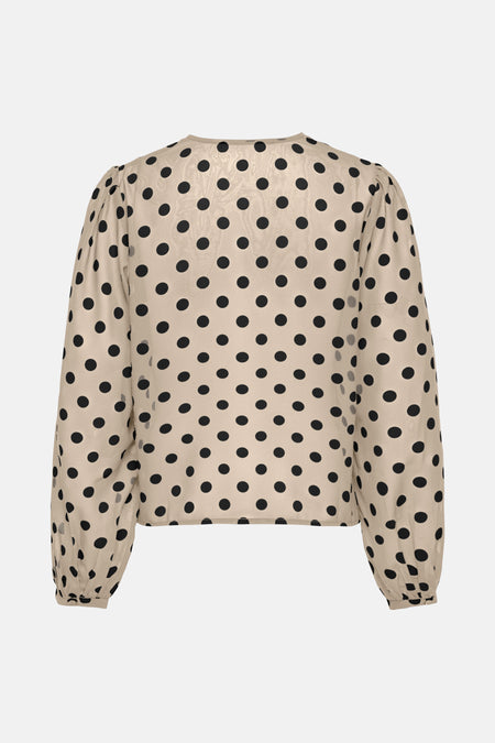 Blouse met lange mouwen - goud