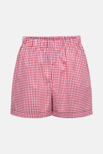 Short rouge ONLY ONLY avec un imprimé.