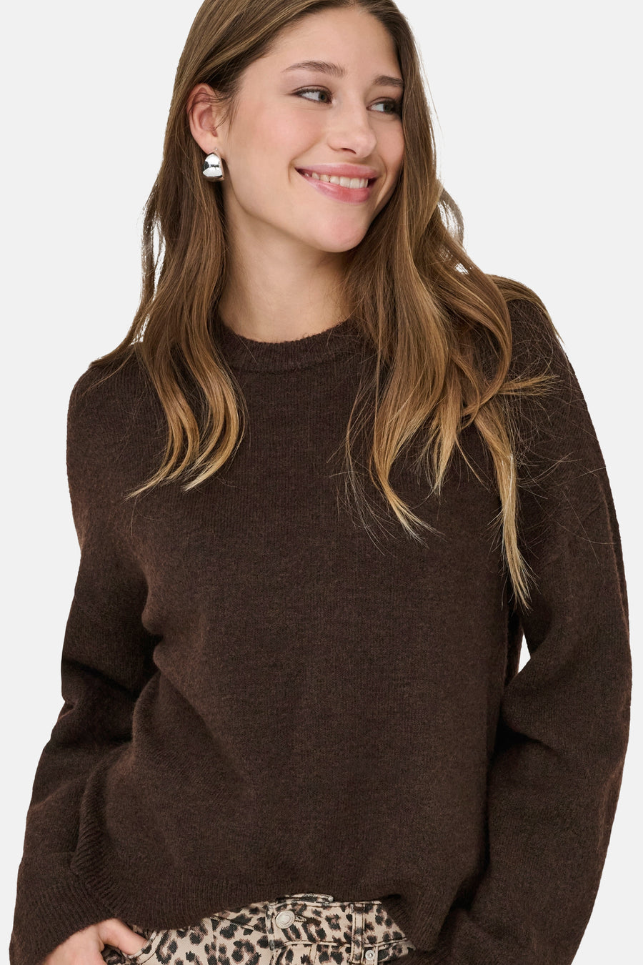 Pull col O brun - ONLY®