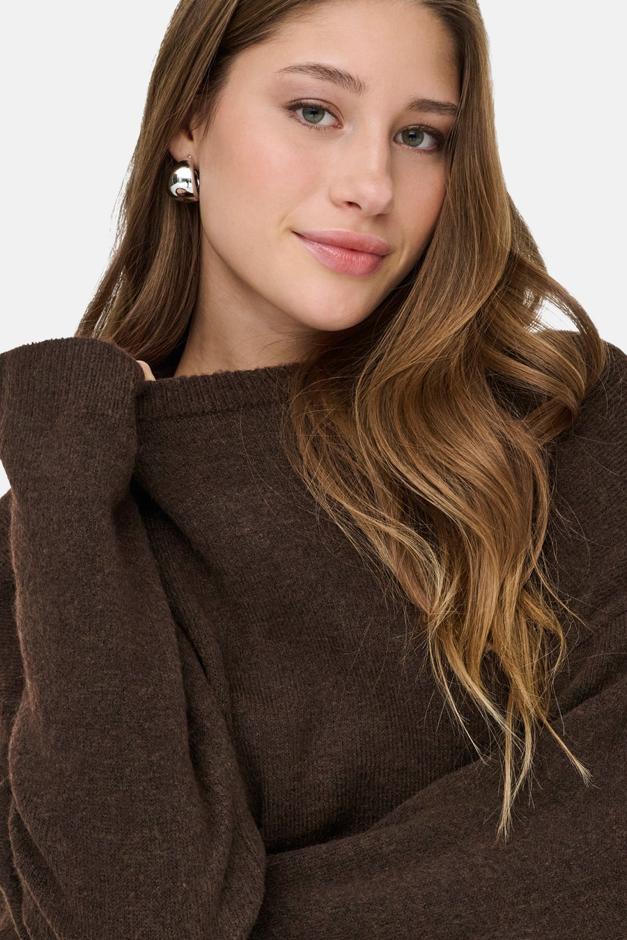 Pull col O brun - ONLY®