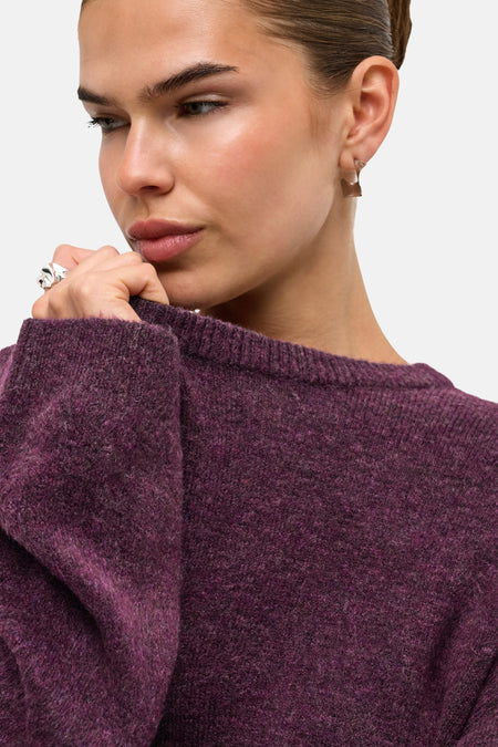 Pull O-hals - Mauve Wine