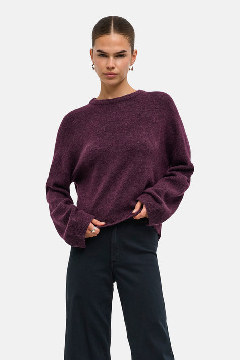 Pull O-hals - Mauve Wine