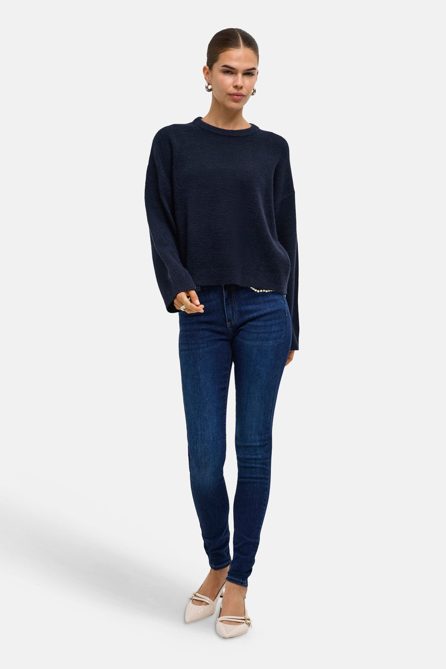 Pull col O bleu - ONLY®