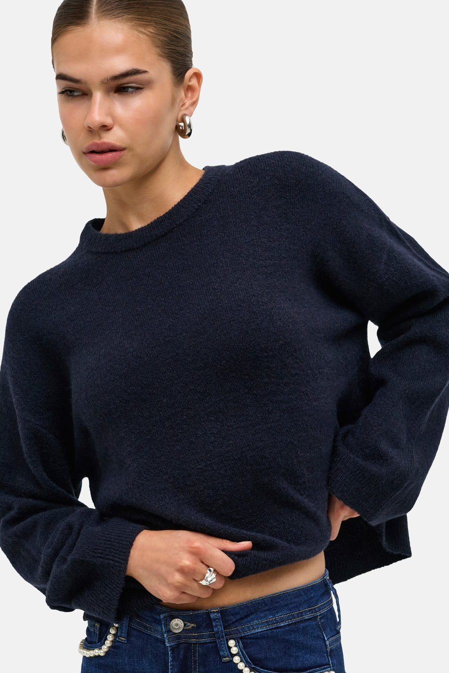 Pull col O bleu - ONLY®