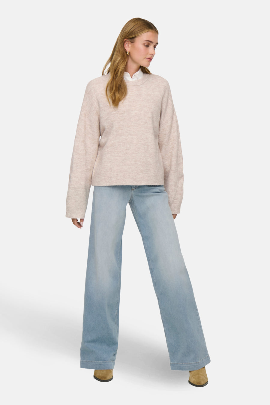 Trui met ronde hals beige - ONLY® - ONLY® - 2