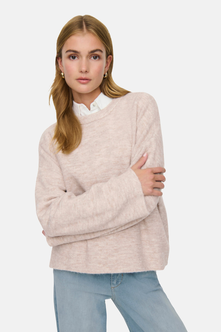 Trui met ronde hals beige - ONLY® - ONLY® - 4