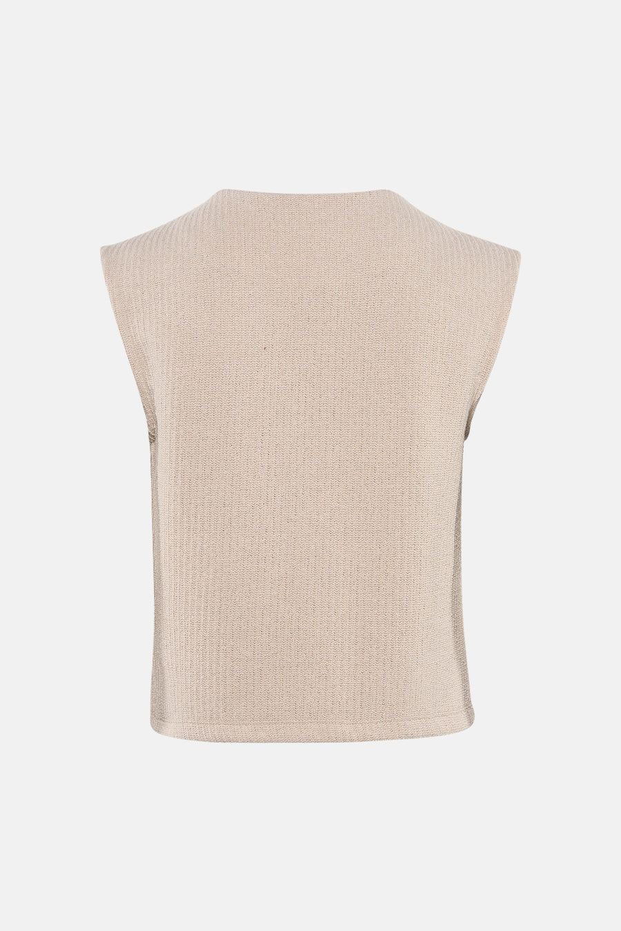 Beige gilet van ONLY, met een fijn breisel en een mouwloos model.
