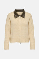 ONLGRACY LIFE LS COLLAR ZIP CARDI EX KNT