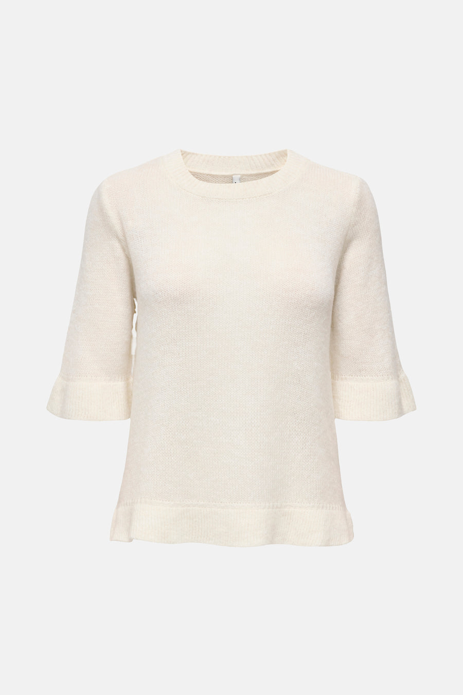 Tunique écru ONLY, avec des manches trois-quarts dotées de plis à la base.