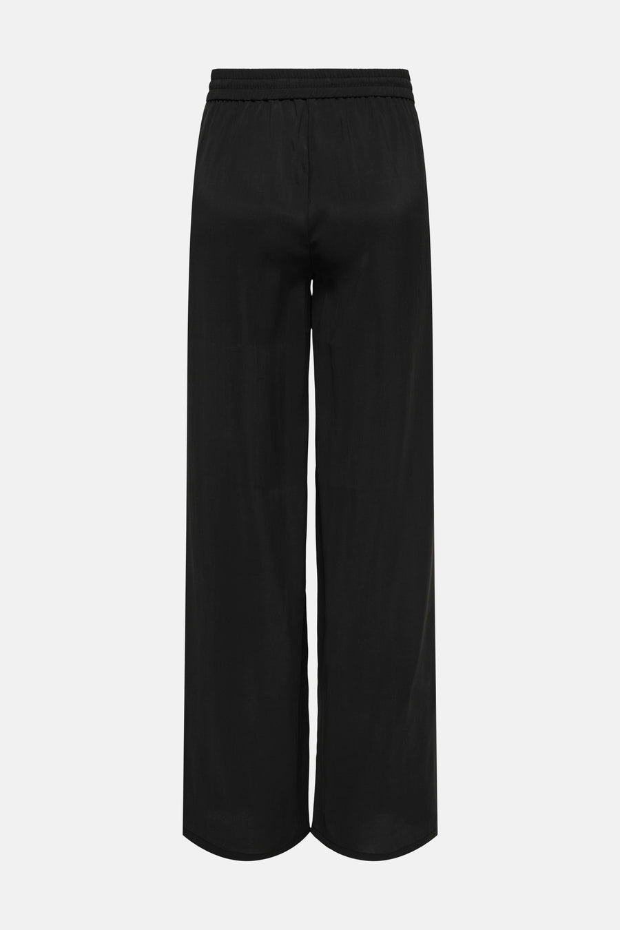 Pantalon de costume noir ONLY avec taille élastique, jambes larges et ourlet arrondi à l'arrière.